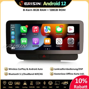 12.3" 128GB CarPlay Android 13 Autoradio GPS Wifi DAB+DSP Canbus MMI Für Audi Q5 - Bild 1 von 20