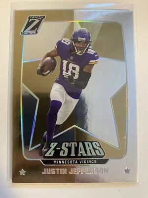 2022 Zenith Football Justin Jefferson Z-Stars Insert #ZS-20 Minnesota Vikings - Image 1 of 2