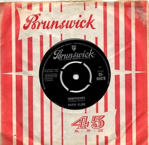 Patsy Cline:Heartaches/Why can't he be you:UK Brunswick:1962 - Picture 1 of 2