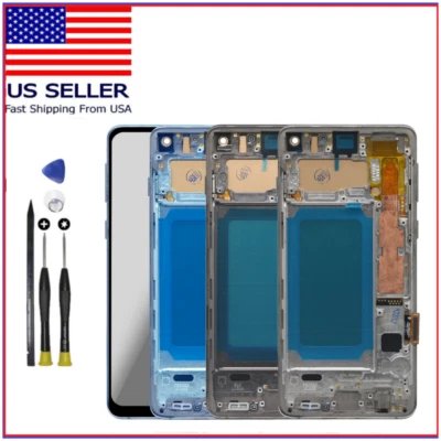 Conjunto de quadro digitalizador tela LCD para Samsung S10 G973 G973F G973U TFT - Imagem 1 de 4