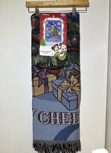 Disney Mickey Mouse Goofy & Donald Holiday Cheer Tapestry Throw Blanket 48” X 60 - Picture 1 of 6