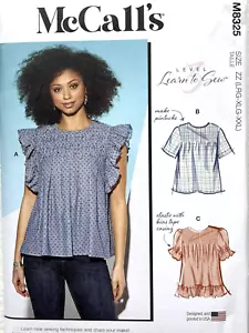 McCall's M8325/R11554 Misses Top Taglie: Large, Extra Large XXLarge 16 - 26 - Foto 1 di 2