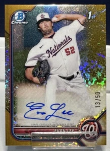 2022 bowman chrome Evan Lee gold diamond auto 35/50 - Picture 1 of 2