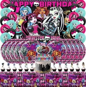 Monster High Girl Birthday Party Decoration Party Supplies Disposable Tableware - Picture 1 of 23