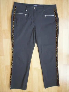 Damen Hose von ADAGIO Gr 46 Braun - Leoprint seitlich - Reißverschluss wie NEU - Bild 1 von 6