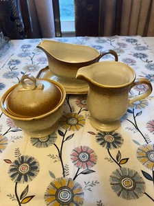 MIKASA WHOLE WHEAT GRAVY SUGAR CREAMER BUTTER DISH - Picture 1 of 4