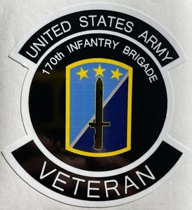 US Army 170th Infantry Brigade Veteran Sticker Waterproof D302 - Bild 1 von 1