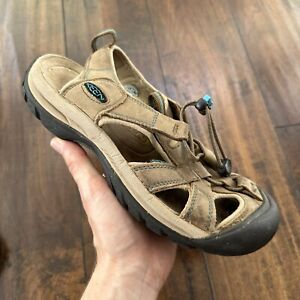 KEEN Newport Brown Gray Waterproof Hiking Sandals Womens Size 8 Water Shoes