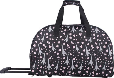 Betsey Johnson, Carry-On Luggage (Paris Love) | 22" Rolling Duffel Bag Weekender - Image 1 of 4