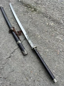 Espada espada china Miao Dao hoja larga afilada acero manganeso sable de batalla - Imagen 1 de 8