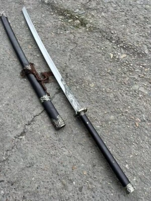 Espada espada china Miao Dao hoja larga afilada acero manganeso sable de batalla Foto 1 de 4