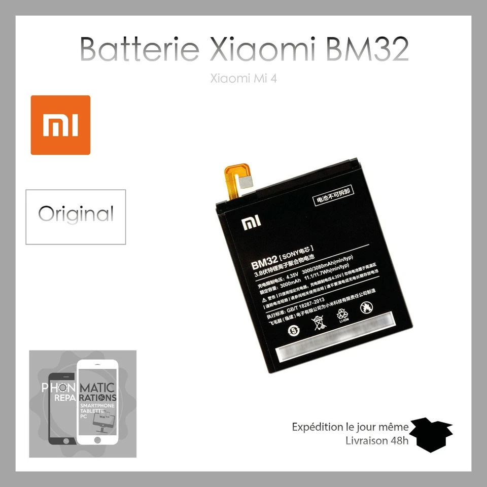 Original Xiaomi BM 32 Battery New 0 Cycle for Xiaomi Mi 4 - Image 1 of 1