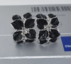 18K White Gold Filled Lady 20mm made with Swarovski Crystal Earrings /2478 - Picture 1 of 4