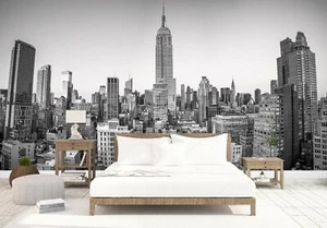 3D Gray New York N315 Wallpaper Wall Mural Self-adhesive Assaf Frank Fay - Picture 1 of 11