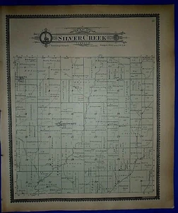 1902 Plat Map ~ SILVER CREEK Twp. POTTAWATTAMIE Co. IOWA ~ Ancestry Genealogy - Picture 1 of 8