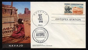 USA, SCOTT # 1176, EVENT COVER 1961 NAVAJO, AMERICAN INDIAN MAKING RUG, ARITOPEX - Picture 1 of 1