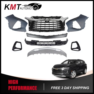 完整前保险杠保护套 格栅套件 适合 2019 - 2022 雪佛兰 Blazer 型号 — 第 1/4 张图片