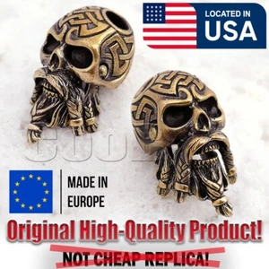 CooB EDC Paracord Bead Beads BIKER CELTIC BEARDED SKULL for Knife Lanyard Making - Picture 1 of 11