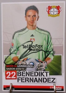 Bayer 04 Leverkusen Autogrammkarte Benedikt Fernandez Handsigniert 2009/10 FP382 - Bild 1 von 2