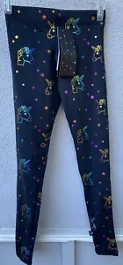 $58 NWT Zara Terez Blk with Rainbow Unicorn and Star Girls Leggings - Picture 1 of 4