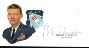 Bernard Schriever taglio firmato a mano firma GOE litografia Air Force Space 1997 - Foto 1 di 1