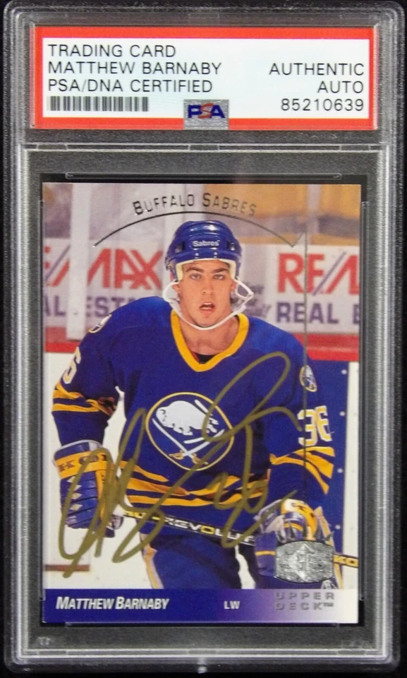 Matthew Barnaby Sabres Signed 1993-94 Upper Deck SP Card #13 PSA Authenticated - Image 1 of 2
