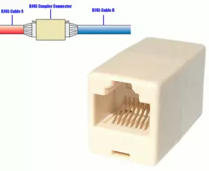 New RJ45 Network Connector Ethernet LAN Extension Cable Coupler Adapter 319 - Imagen 1 de 1