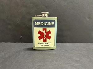 Wembley "Emergency Use Only" 4 Ounce Stainless Steel Flask Gag Gift Novelty - Picture 1 of 10