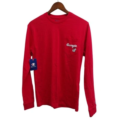 Camiseta Atlética Champion Roja Talla Pequeña Logo Gráfico Camiseta Top Mujer / #1158 Foto 1 de 4