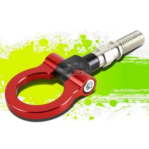 1.88" BILLET ALUMINUM RED FRONT/REAR JDM JAPAN CAR/AUTO TRAILER TOW HOOK KIT SET - Imagen 1 de 6