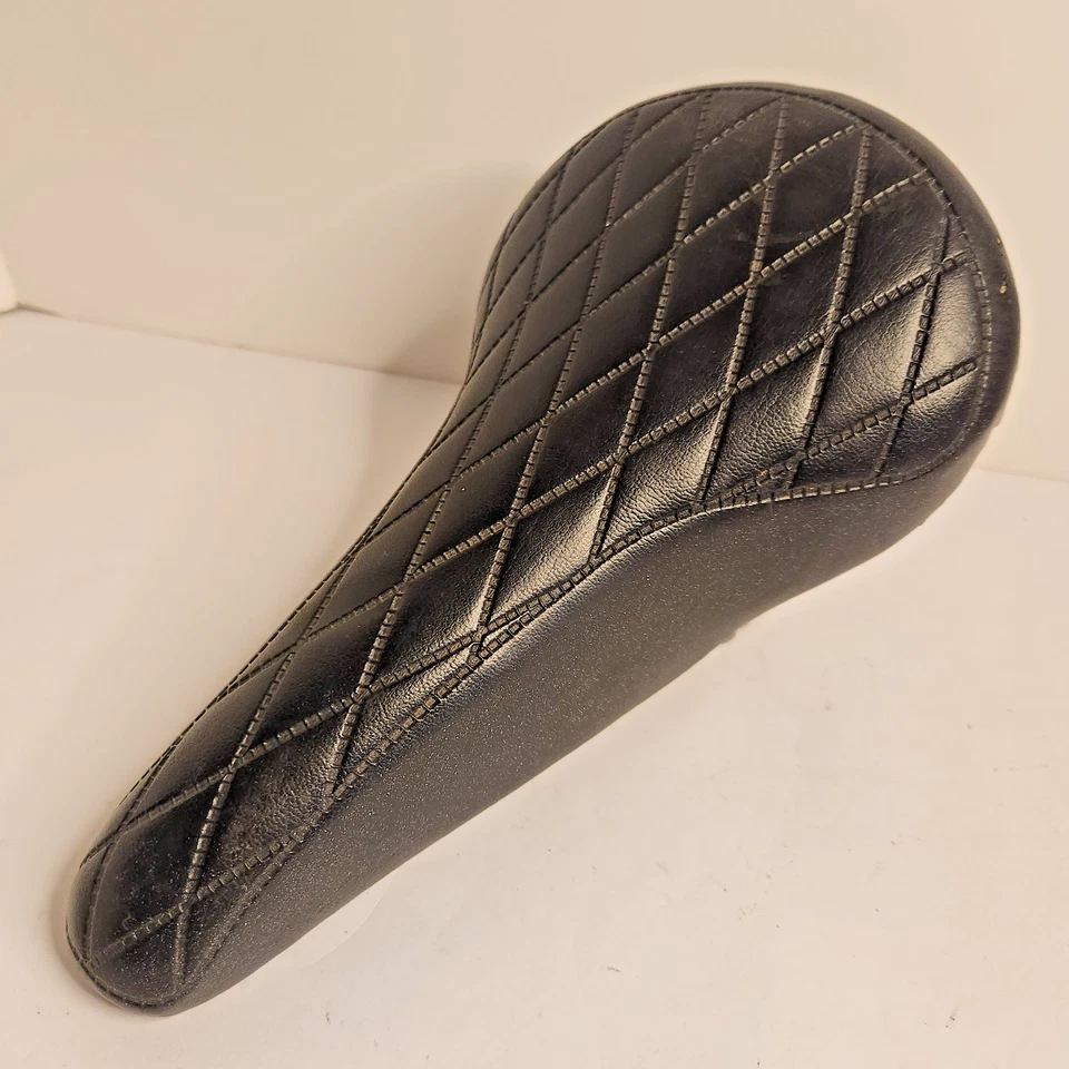 Asiento de bicicleta BMX Kashimax KSM Diamond acolchado vintage Japón 7382 - vieja escuela años 80 Foto 1 de 4