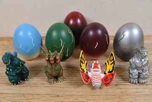 4x Toho Co Egg Figures Godzilla Chidora MechaGodzilla Mothra 2" + Shells - Picture 1 of 24