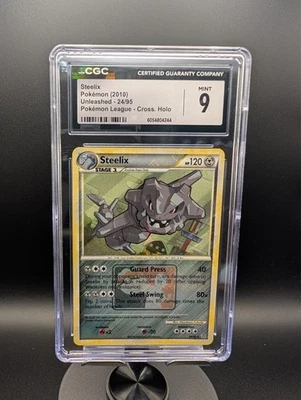 2010 Pokemon League Steelix #24/95 Cross Holo Unleashed CGC 9 Mint - Image 1 of 2