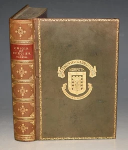 Darwin The Origin of Species Means of Natural Selection Fine Binding Relfe 1899 - Imagen 1 de 3