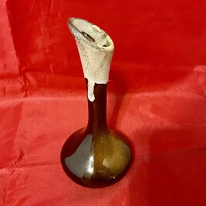 Vintage Signed Van Briggle Bud Vase Brown / Mint Greenish Glazed Art Pottery - Picture 1 of 2