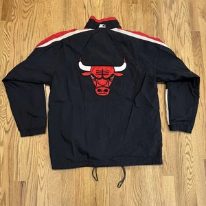 Vintage Starter Chicago Bulls Zip Up Jacket Size Med Windbreaker Track 90s Vintage - Bild 1 von 7