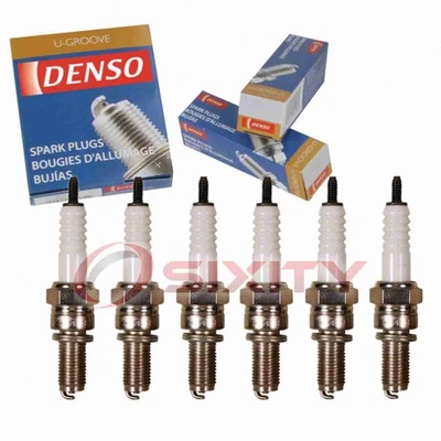 6 pc Denso Standard U-Groove Spark Plugs for 1990-1991 Dodge Ram 50 3.0L V6 bo - Image 1 of 4