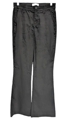 Calça Flare Leg Feminina TAMANHO 27 NÍVEL 99 Preta Faux Suade Algodão Viscose - Imagem 1 de 4