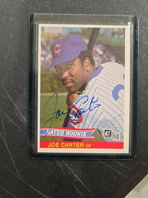 Joe Carter Autografiado 1984 Donruss Clasificado Novato #41 Como Nuevo Foto 1 de 3