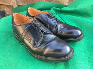 Gleneagles Black Leather Goodyear Shoes Size Uk 10 G - Picture 1 of 7
