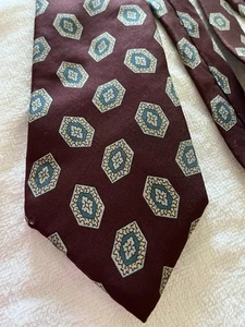 "Corbata de cuello Mario Valentino roja seda 56"" hecha en EE. UU. CON SEDA ITALIANA" - Imagen 1 de 7