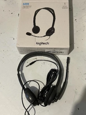 Logitech H111 Wired Headset, Stereo Headphones with Noise-Cancelling Microphone, - Image 1 of 4