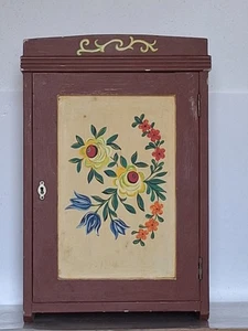 altes Wandschränkchen, antik,  Apothekerschränkchen, bemalt, Bauernmalerei - Bild 1 von 13