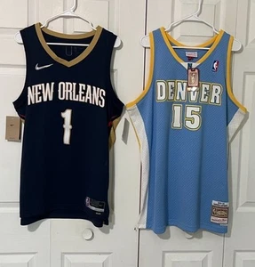 Carmelo Anthony Zion Williamson NBA Jersey Bundle Denver Nuggets N.O. Pelicans - Picture 1 of 16