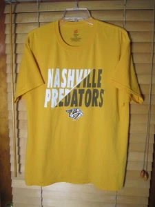 Nashville Predators NHL Hockey Hanes Comfort Blend Herren L gelb T-Shirt Logo - Bild 1 von 4