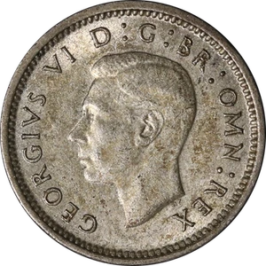 Great Britain Threepence 1943, KM #848, XF - Picture 1 of 2