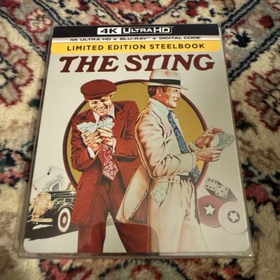 The Sting w. Steelbook (4K UHD +  Blu-ray + Digital, 1973, Region Free) *NEW* Foto 1 de 4