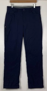 Eddie Bauer Mens Fleece Lined Tech Pants 34x32 Navy Outdoor Hiking Office - Picture 1 of 10