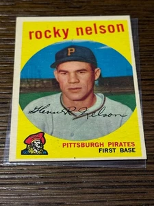 Rocky Nelson 1959 Topps #446 Pittsburgh Pirates - EX - Free Shipping - Picture 1 of 2