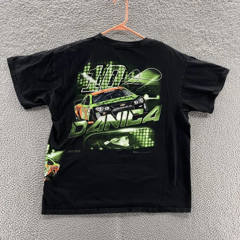 Danica Patrick T Shirt Men Large Black #10 Racing Graphic Nascar Cars Casual Cover
